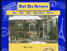 Tablet Screenshot of cafedesartistessf.com